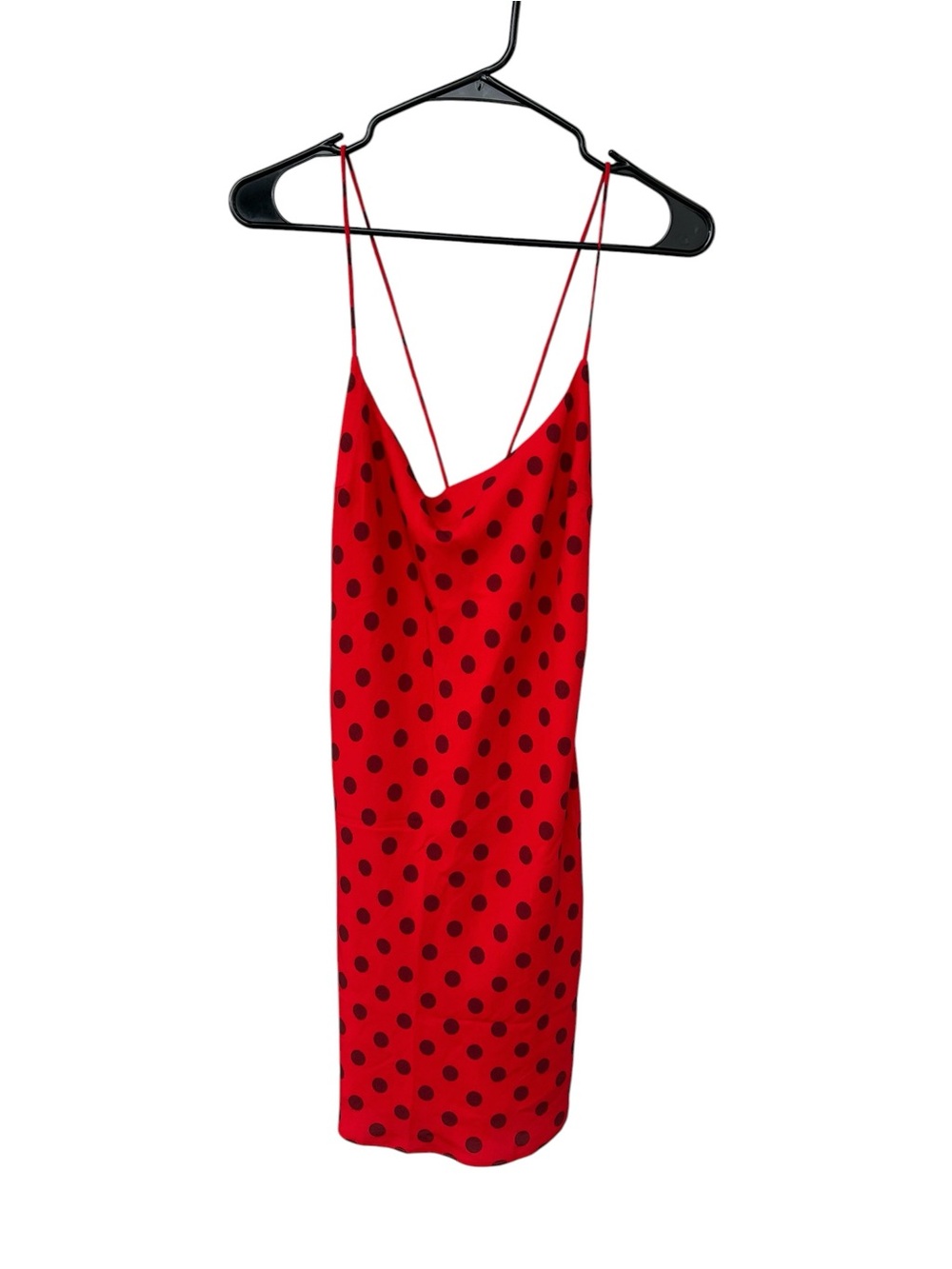 Abercrombie & Fitch NWT Red Polka Dot Mini Slip Dress - Size Small Petite - Picture 2 of 13